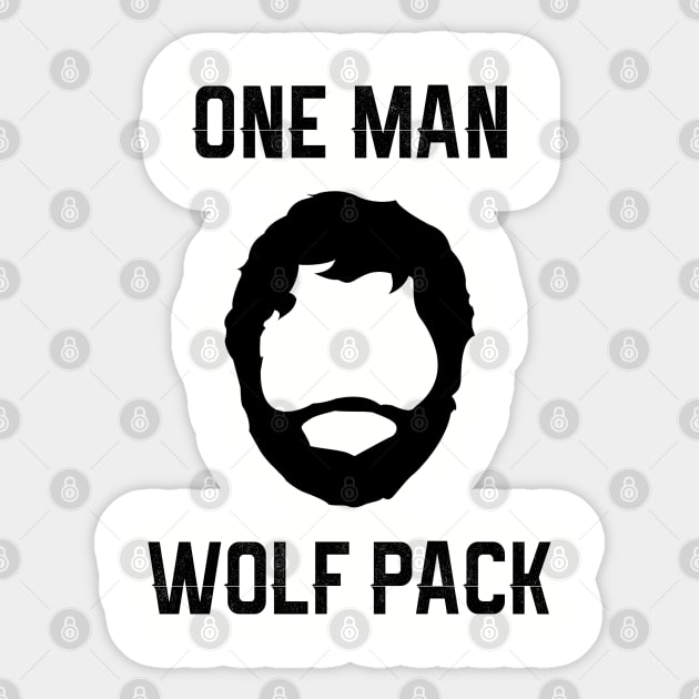 One Man Wolf Pack Sticker by NotoriousMedia